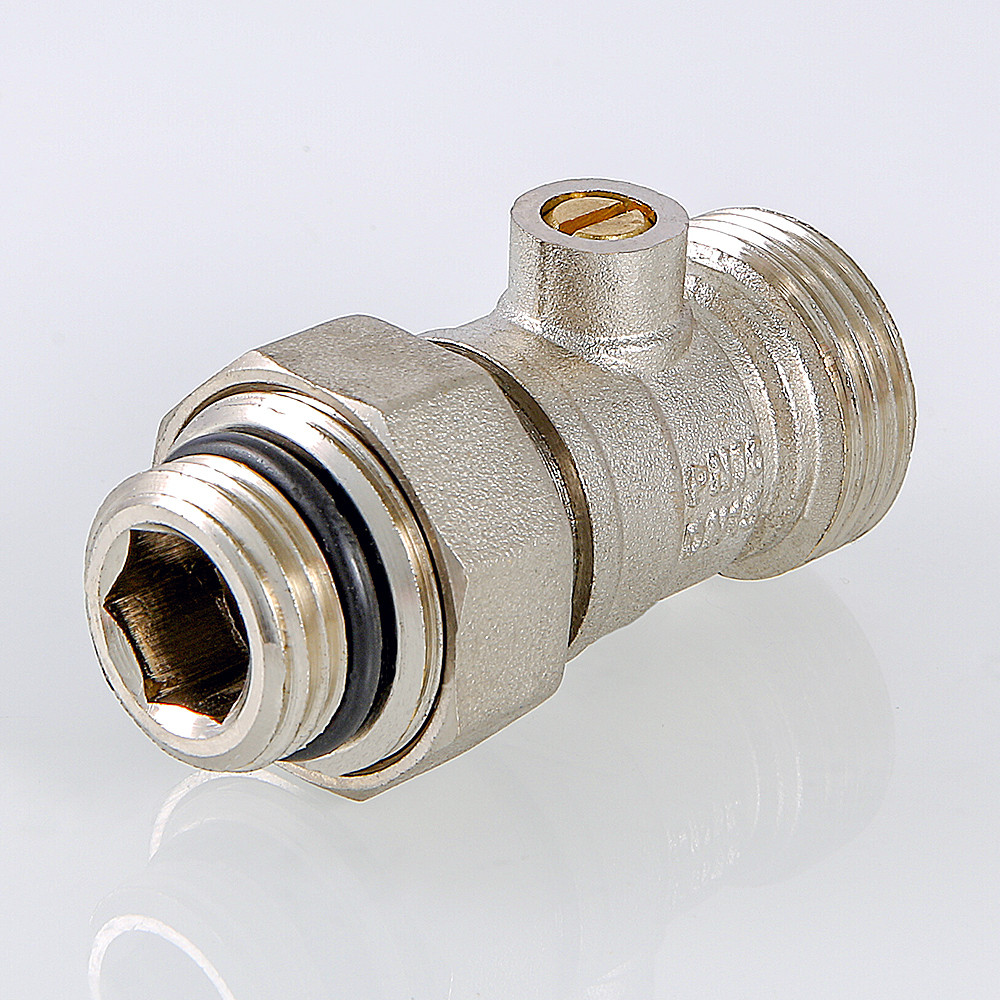 Кран прямой ВН 1/2" x 3/4" для нижнего подключения радиатора VALTEC