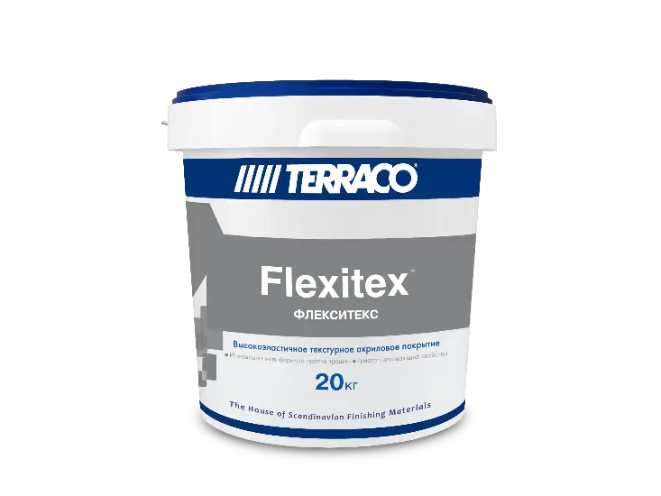 TERRACO FLEXITEX покрытие суперэластичное, текстурное на акриловой основе (15л)