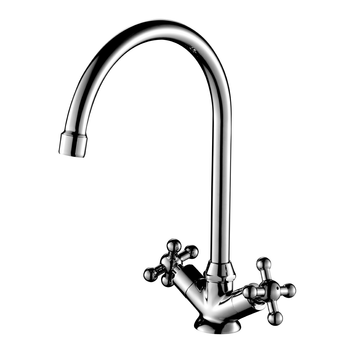 Смеситель для кухни  g02-72  высокий поворотн. излив, двухвентильный (1/12) "rossinka"