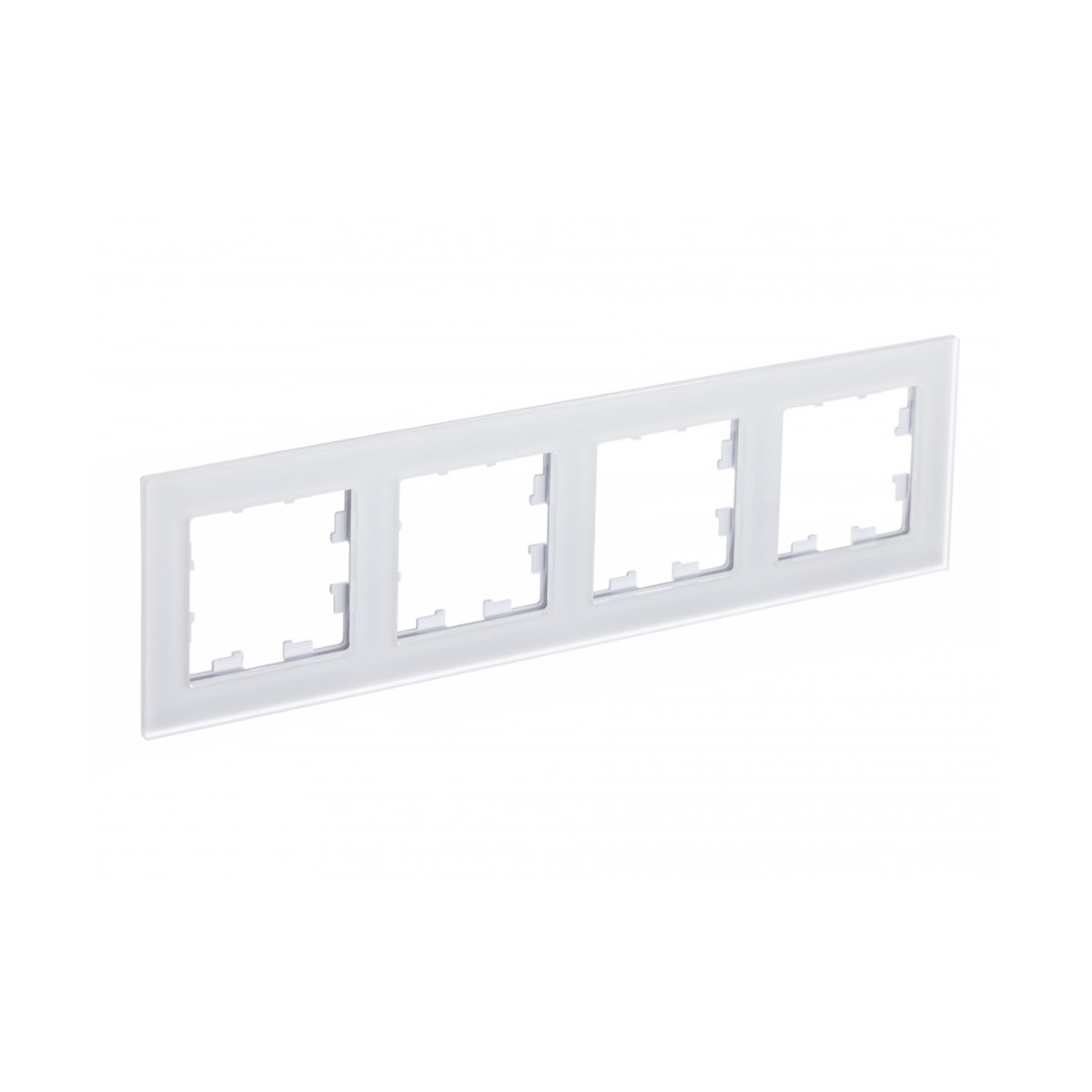 Рамка "atlasdesign nature" 4-х местн. универс., стекло матовое, белый (1/6/12) "schneider"