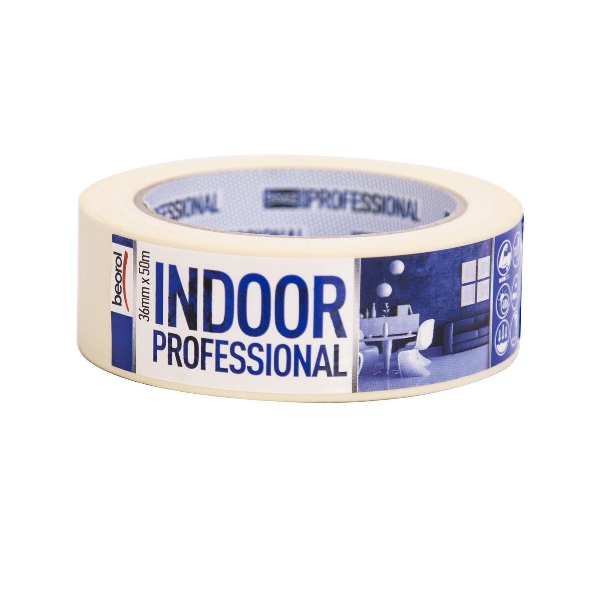 Скотч малярный "professional" 36 мм х 50 м (1/48)  "beorol"