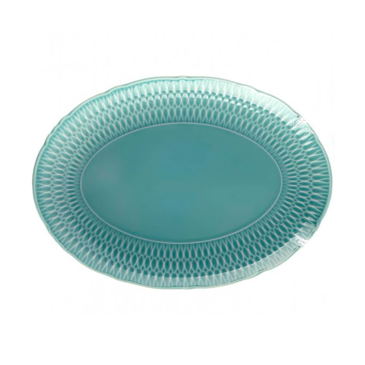 Блюдо овальное "sofia" голубая глазурь 24 см (1/6/24) "cmielow" 0882990 sofia lb05