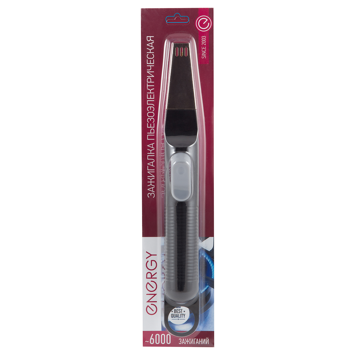 Пьезозажигалка  jzdd-25-bg (черный) (1/30) "energy"