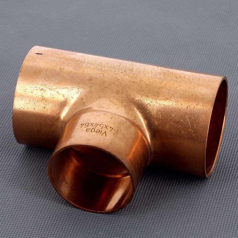 Тройник переходной под пайку 64 х 54 х 64 мм VIEGA медный