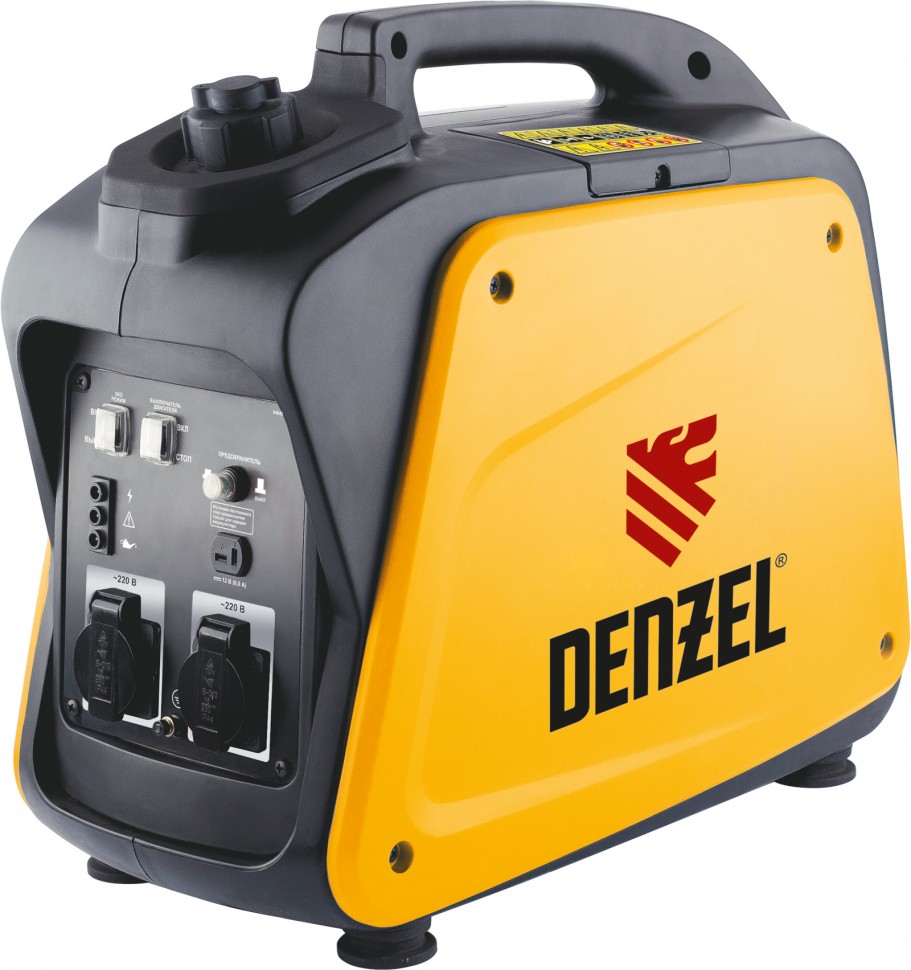 Генератор инверторный GT-2100i, X-Pro 2.1 кВт, 220 В, бак 4.1 л, ручной старт Denzel (94642)