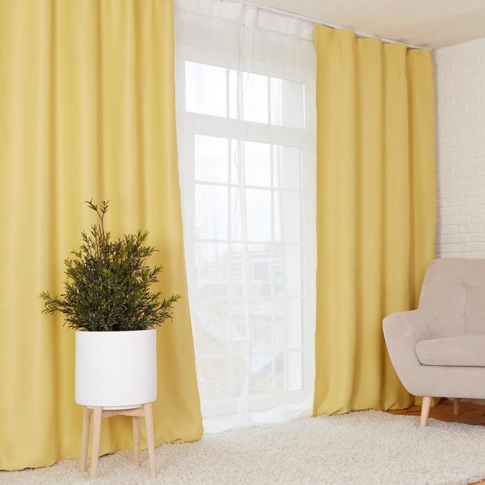 Штора блэкаут 200*250 см, желтый (1/5) "этель" 3277225