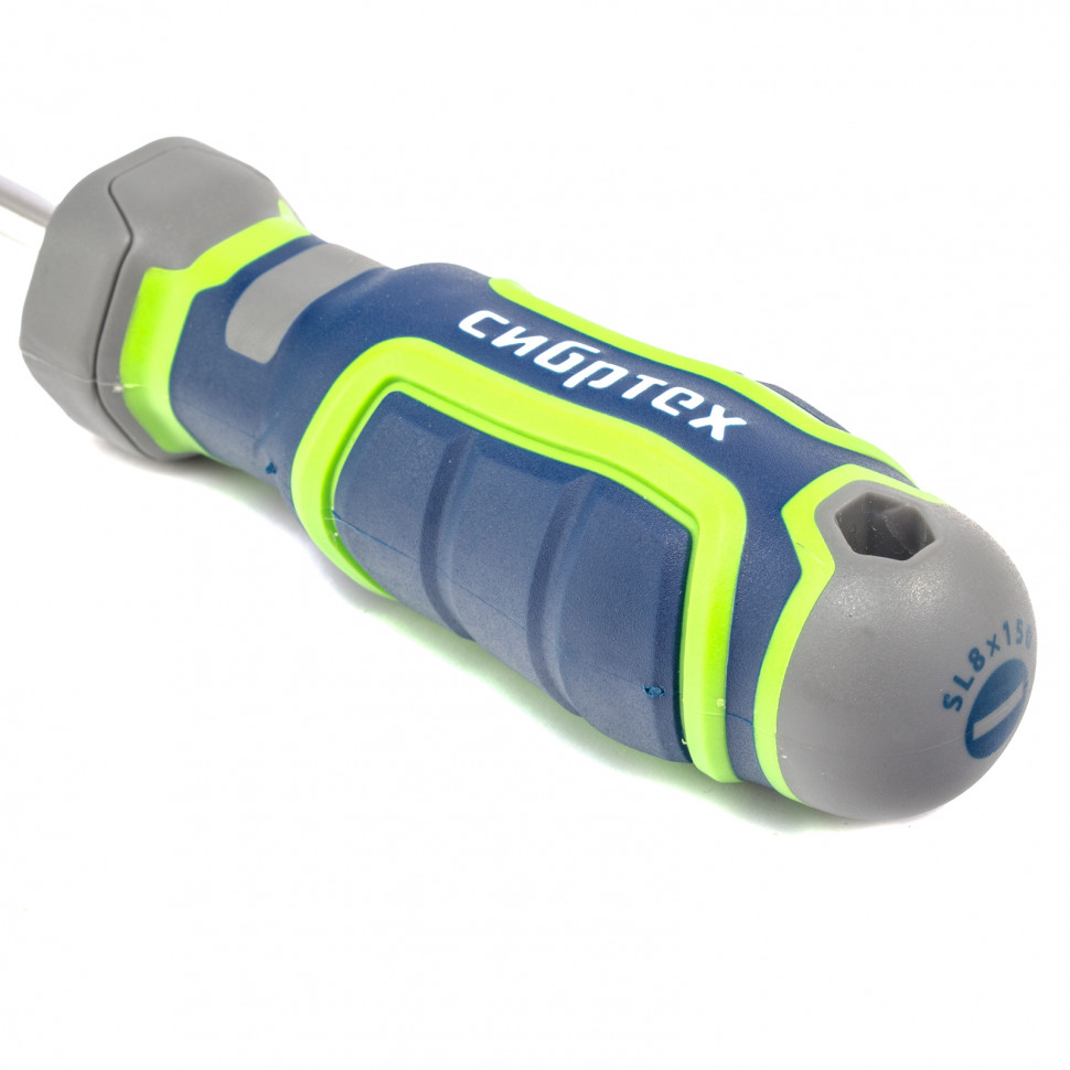 Отвертка SL8 х 150 мм, CrV, четырехкомпонентная рукоятка Сибртех (12269)