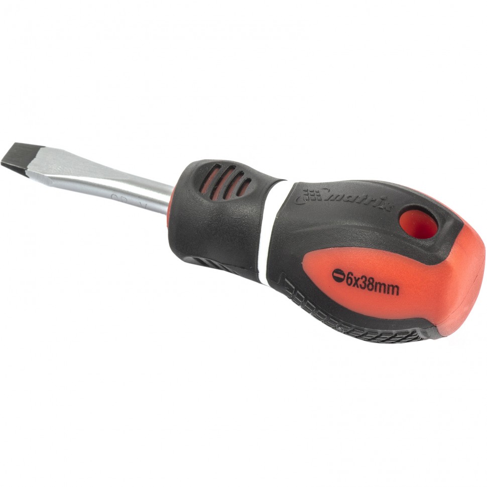 Отвертка "Era", SL6 х 38 мм, CrV, трехкомпонентная рукоятка Matrix (12088)