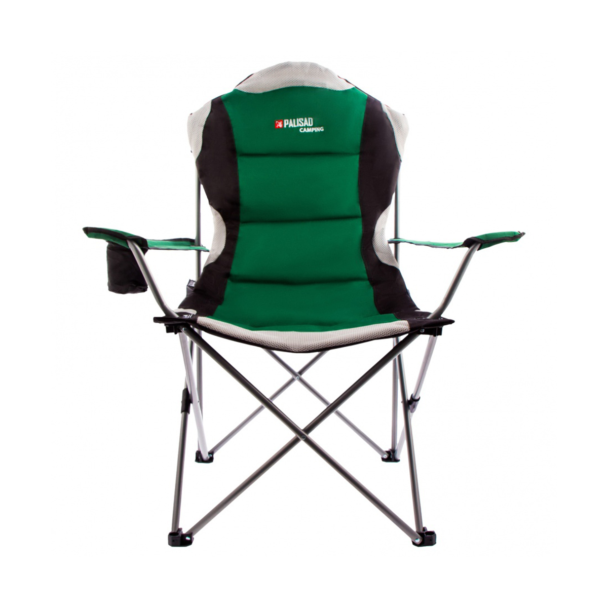 Кресло складное "camping" 60 x 60 x 110/92 см, с подлокотниками и подстаканником (1/4) "palisad"