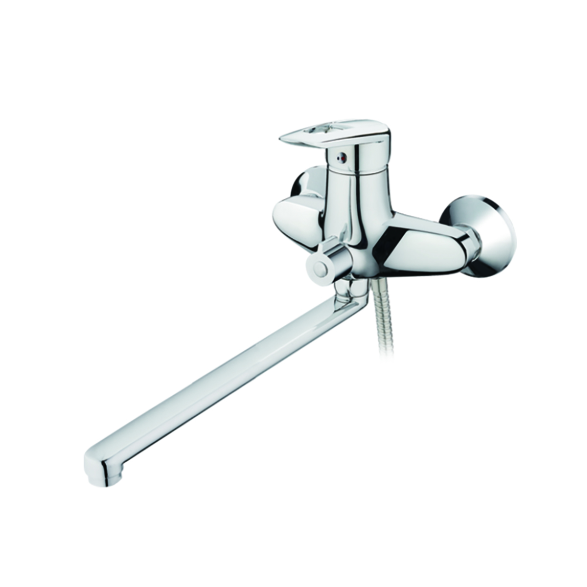 Смеситель для ванн f2207 длинный поворотн. излив, хром (1/10) "frap"