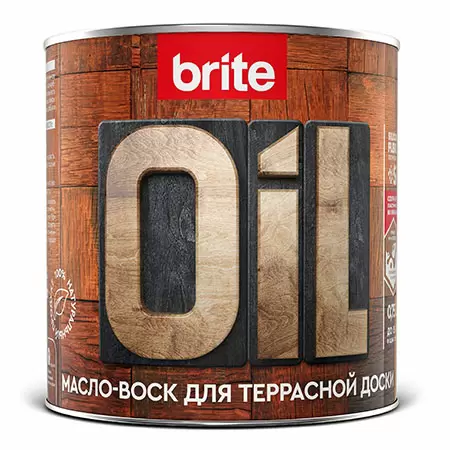 BRITE FLEXX масло для террасной доски натуральное, с природным воском, бесцветное (9л)