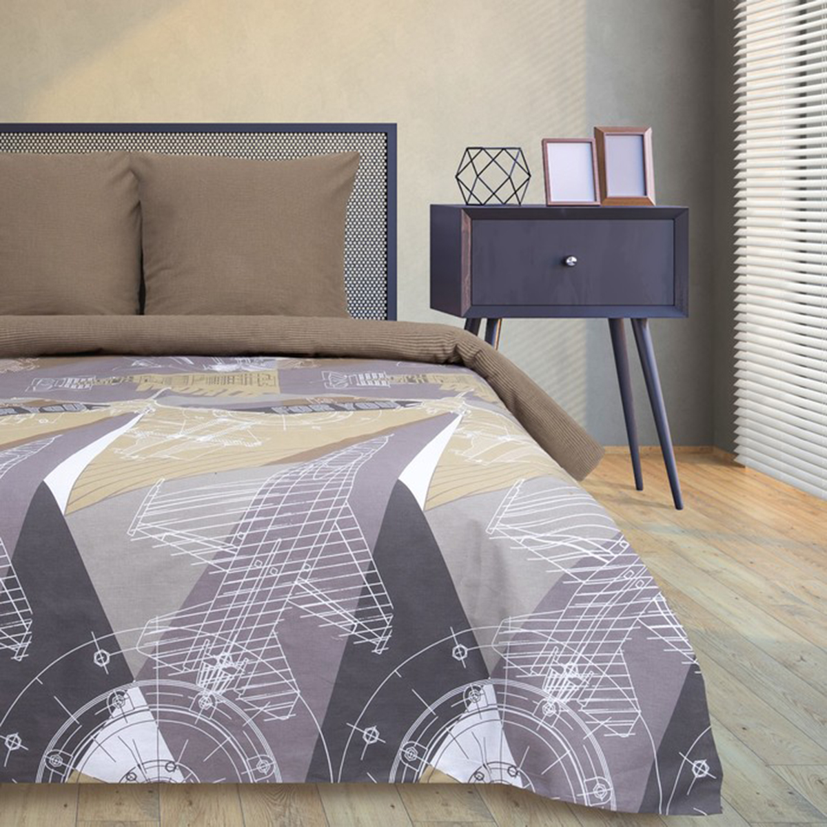 Постельное белье "этель" механика евро (бязь) (1) 2968348