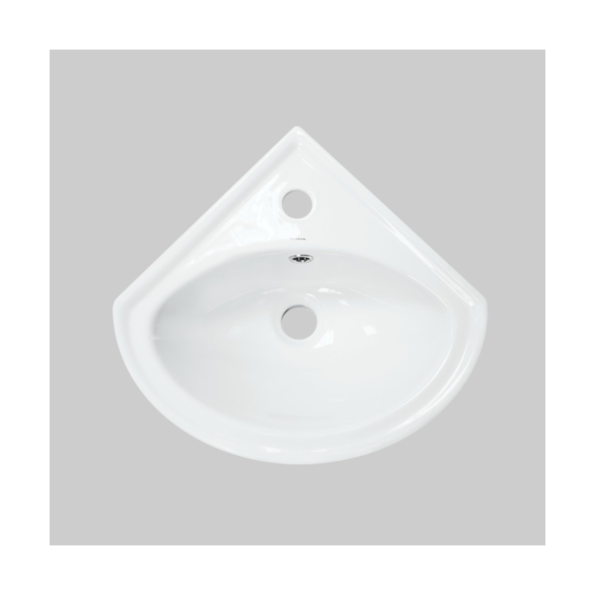 Раковина "веер" уп угловая белая "sanita" wb.cr/veer/23-c/wht.g/s1