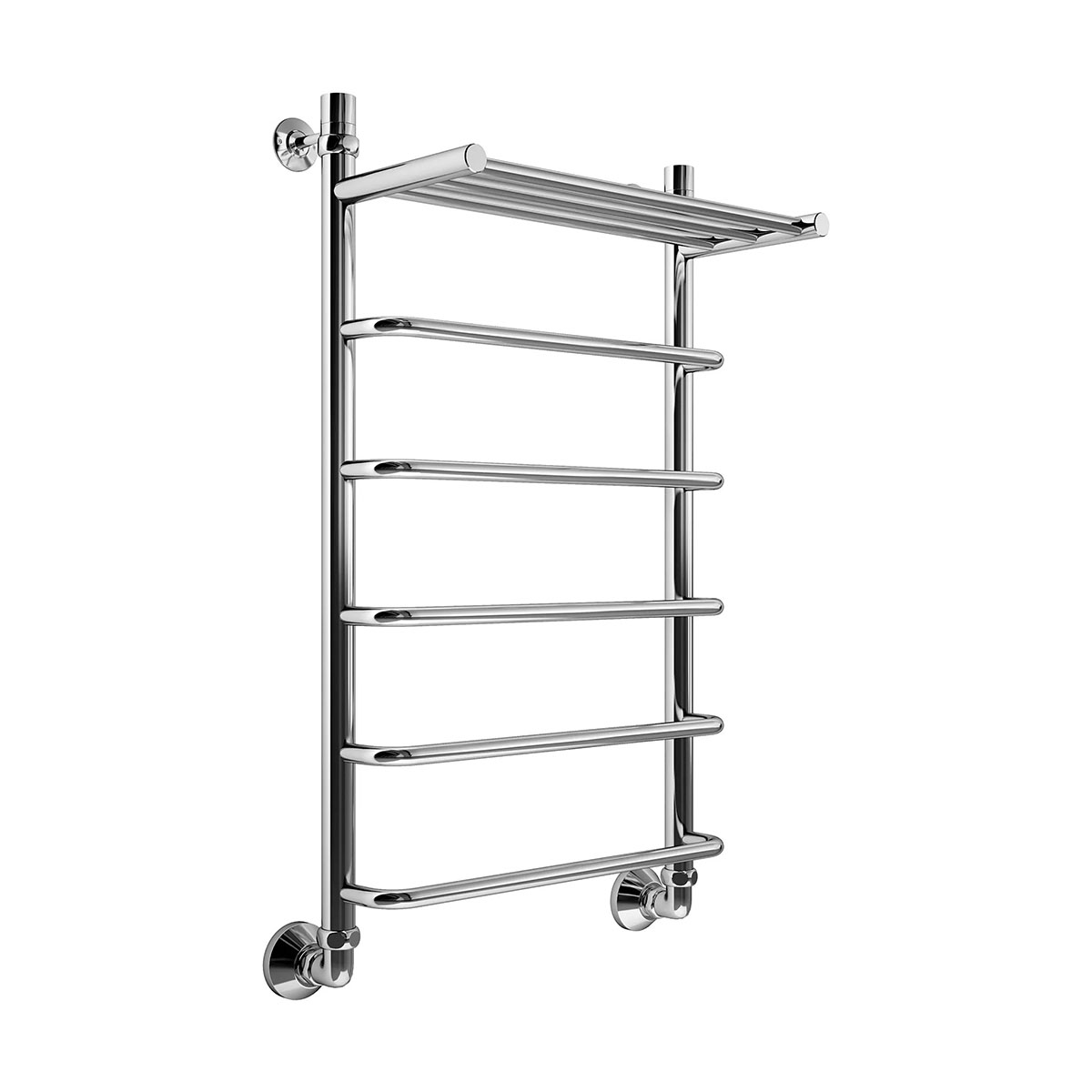 Полотенцесушитель водяной вид 8 "эко" 500*600 гайка/гайка, с полкой (хром) (1) "маргроид"