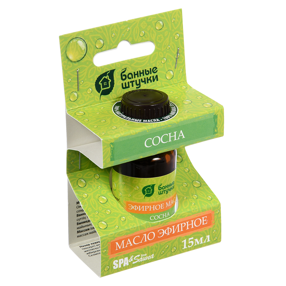 Масло эфирное "сосна" 15 мл (1/28) "банные штучки" 30007