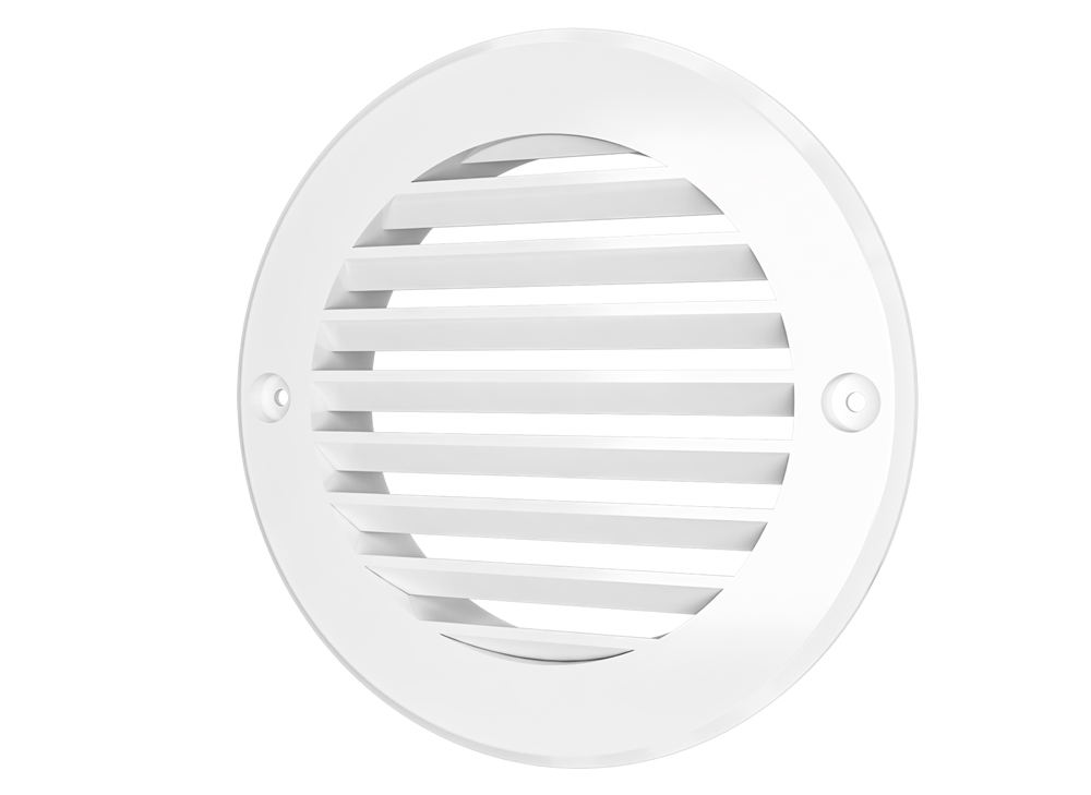 Решетка вентиляц. круглая d 100 мм с фланцем пласт. (1/55) "эра"  10рк