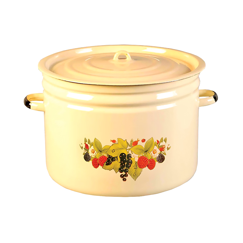 Кастрюля эмалиров. с крышкой декор. 9 л (1/2) "стальэмаль"  1с200с