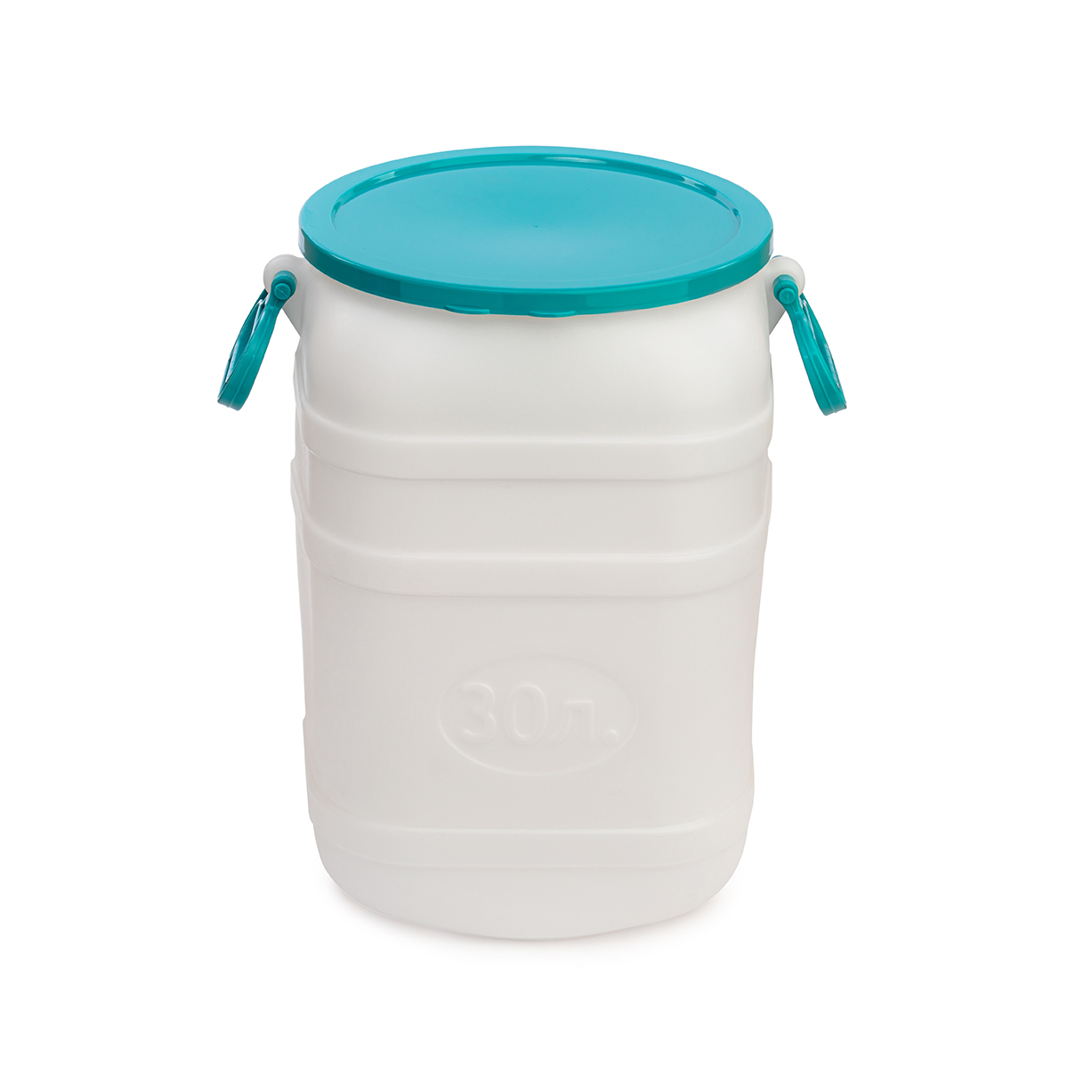 Канистра-бочка пласт.  30 л  с крышкой и ручками (d горл. 250 мм) (1/4) "альтернатива" м1144