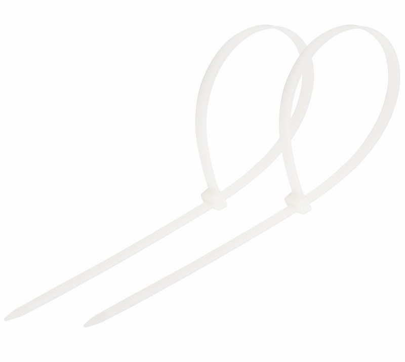 Хомуты нейлон 7,6 х 400 мм (набор 100 шт.), белые (1/5/25) "rexant" 07-0400-8