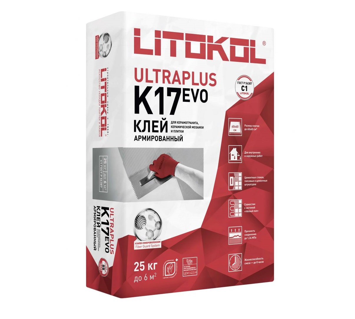 Плиточный клей Литокол (Litokol) К17 25 кг