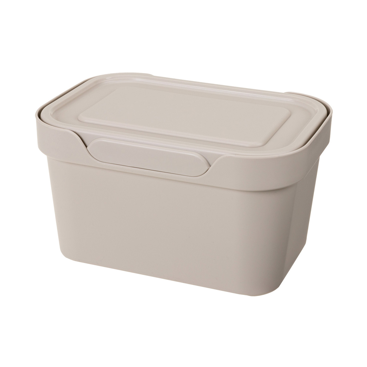 Ящик универс. с крышкой "luxe" 189*132*110 мм 1,9 л (светло-бежевый) (1/20) "бытпласт"