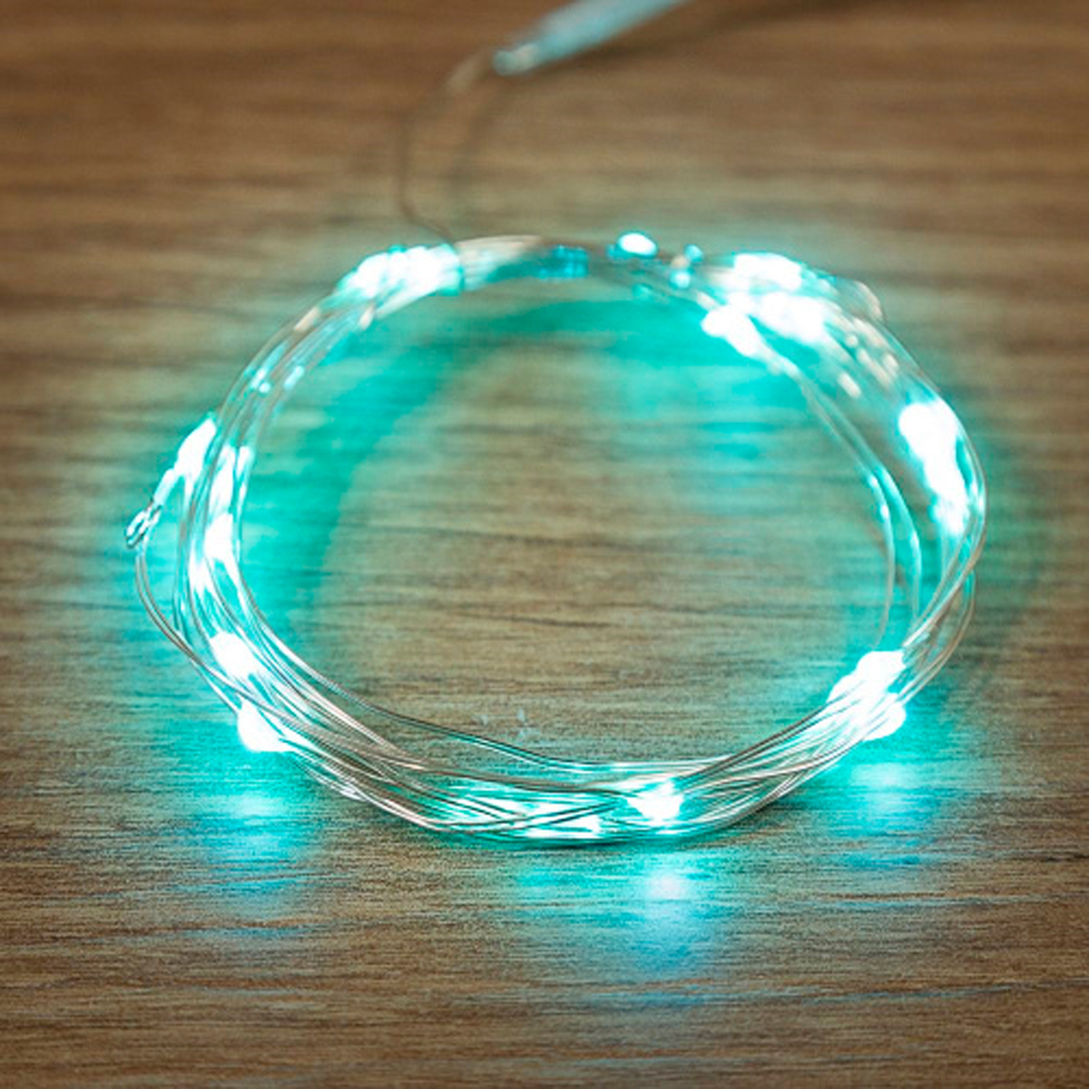 Электрогирлянда "роса" 2 м, 20 бирюзовых ламп (1/100) "neon-night" 303-004