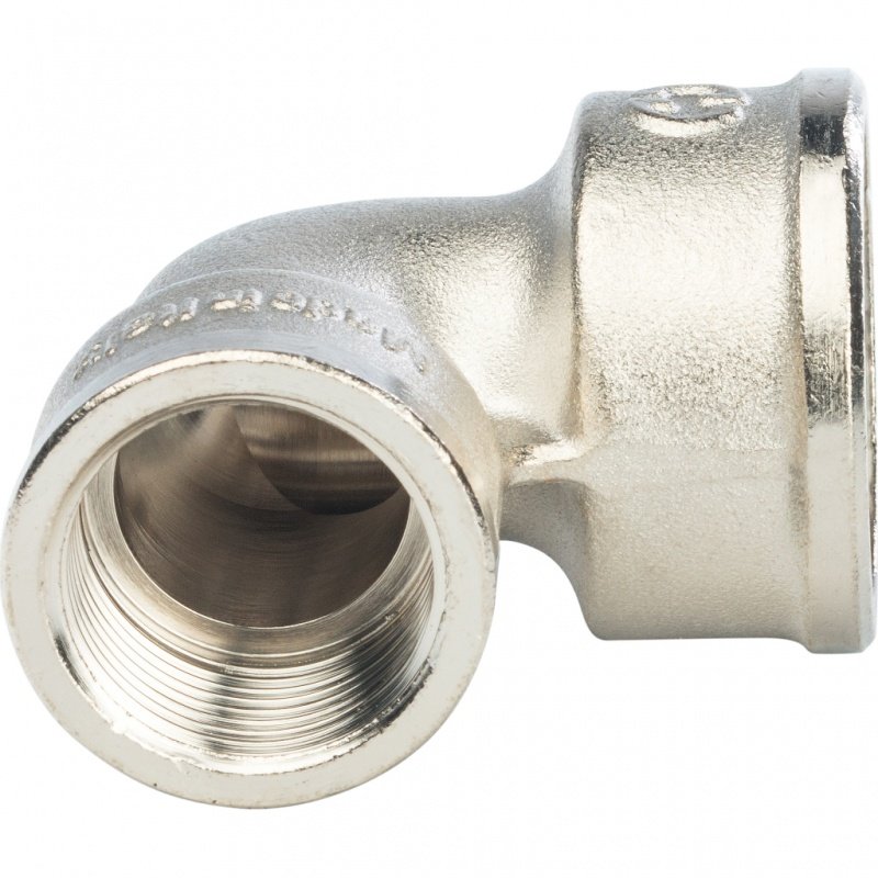 Угол резьбовой редукционный ВР 1" x 3/4" никель STOUT