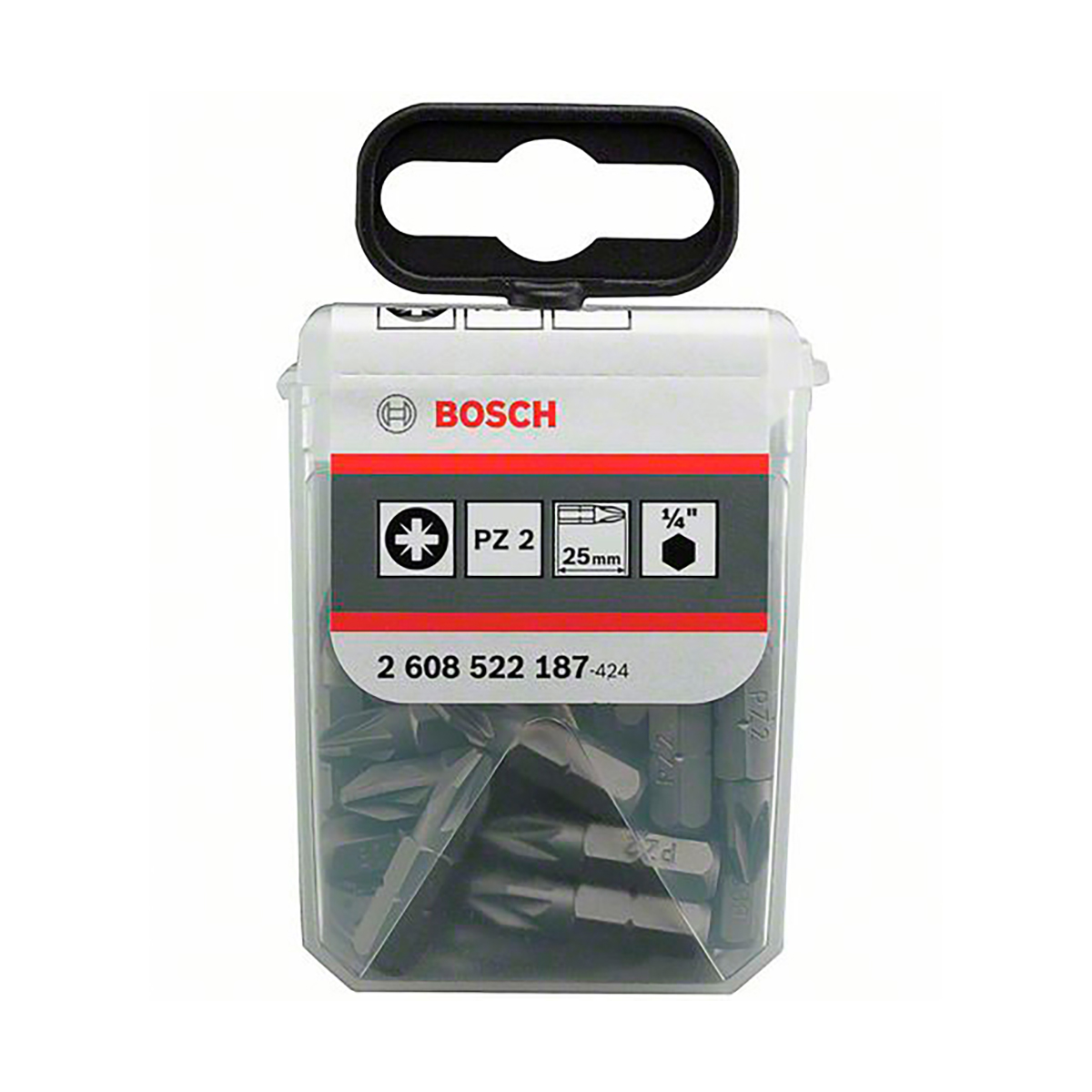 Биты pz №2 "extra hard" 25 мм (набор 25 шт.) (1) "bosch" 2608522187