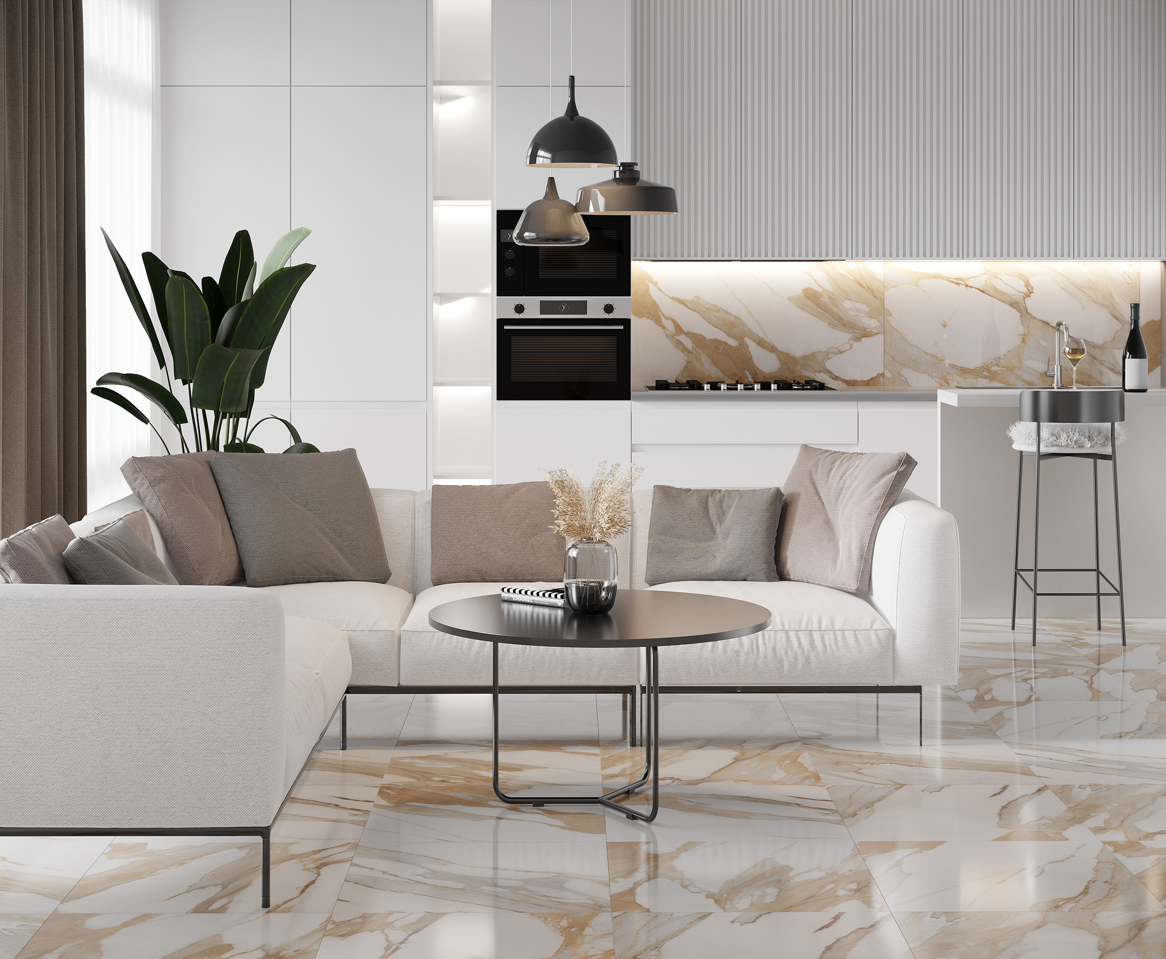 Royal statuario керамогранит полированный 60x120