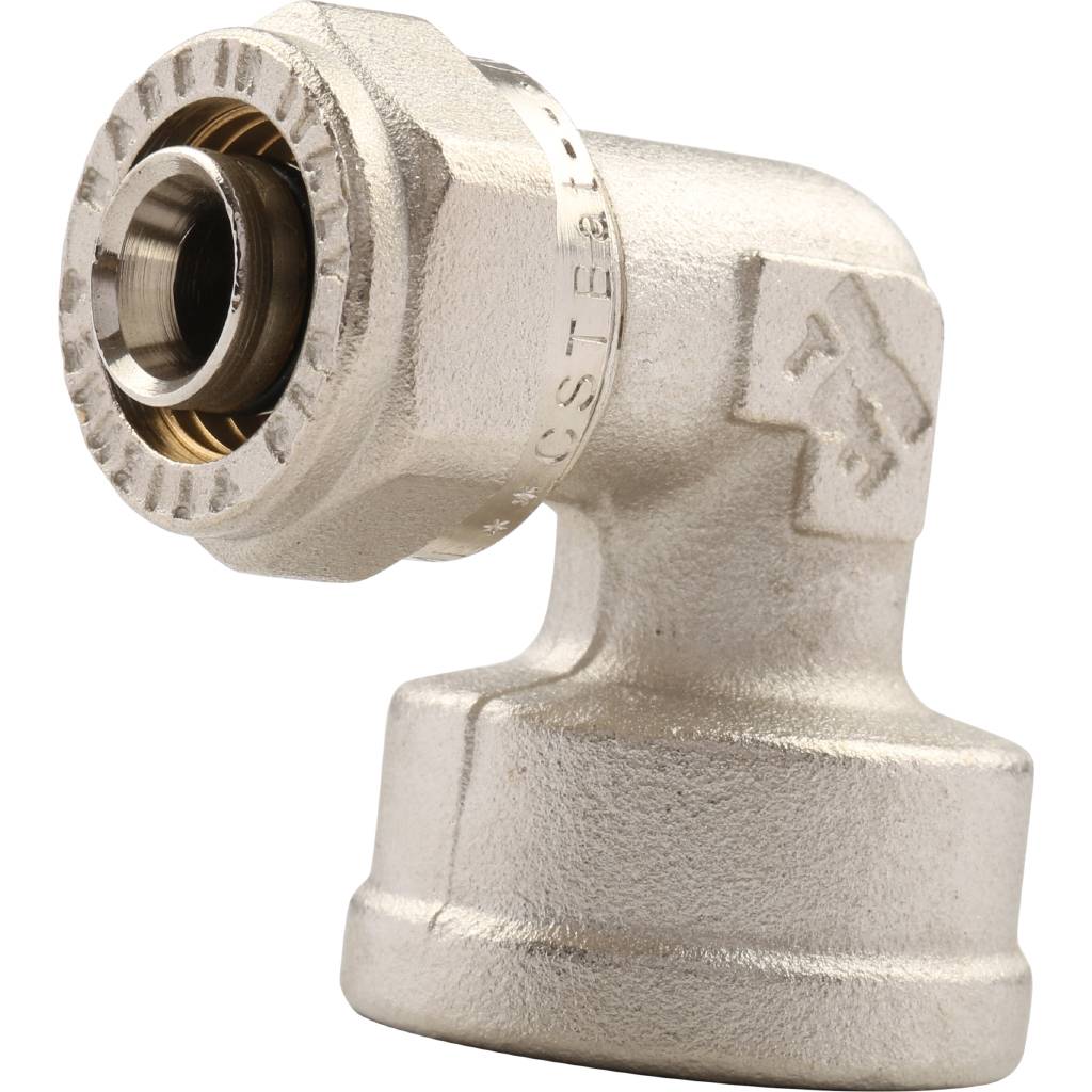 Угол переходной 16 х 3/4'' ВР обжим TIEMME для металлопластиковых труб