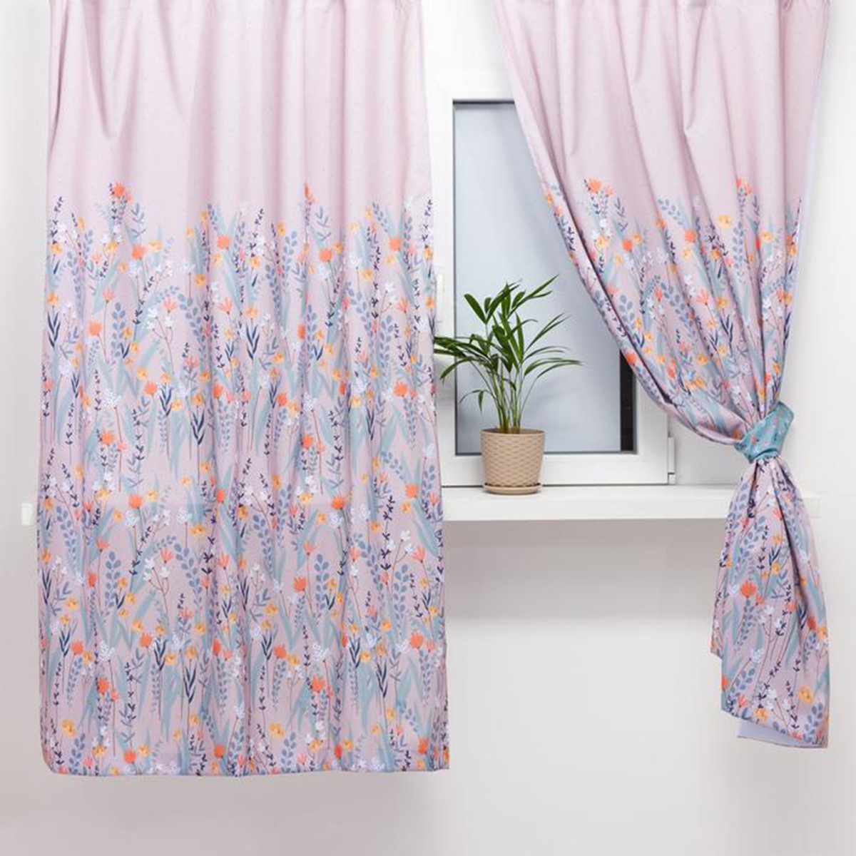 Шторы для кухни "meow" 145*180 см компл. 2 шт. с подхватами (1) "этель" 5513588