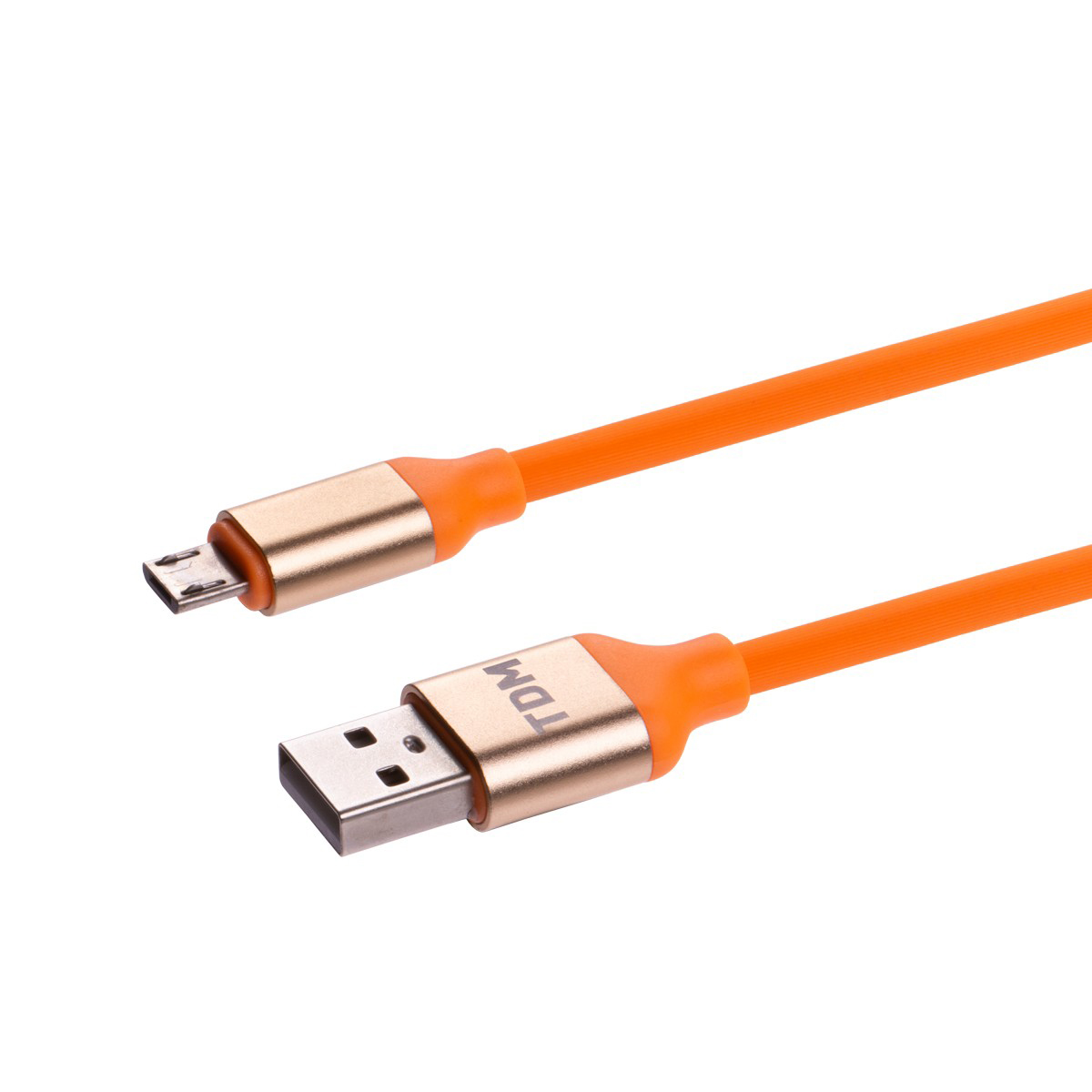 Кабель дк-13 usb-micro usb 1 м в силиконовой оплетке (оранжевый) (1/200) tdm sq1810-0313
