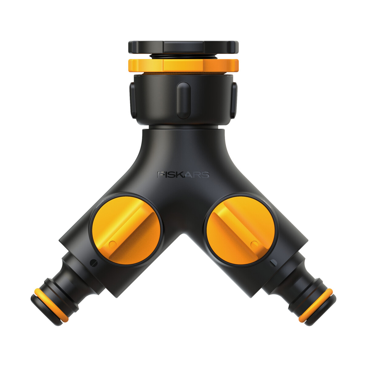 Штуцер двухканальный с клапаном вкл/выкл (1/8) "fiskars" 1027061