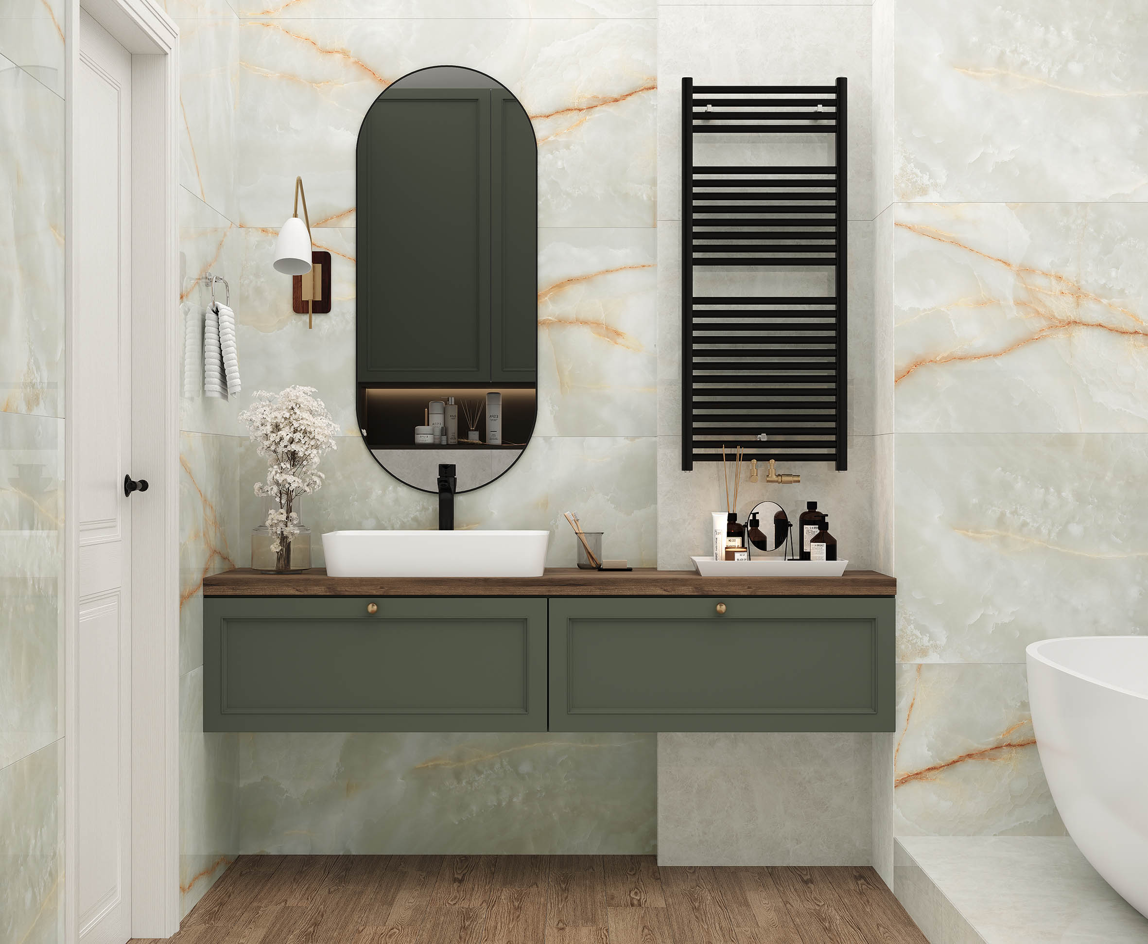 Onyx dawn mint керамогранит зеленый полированный 60x120