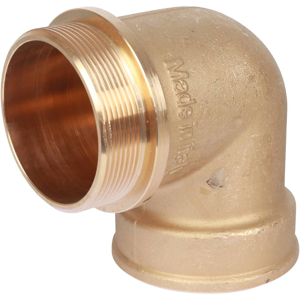 Угол резьбовой ВН с упором 2"1/2 латунь STOUT