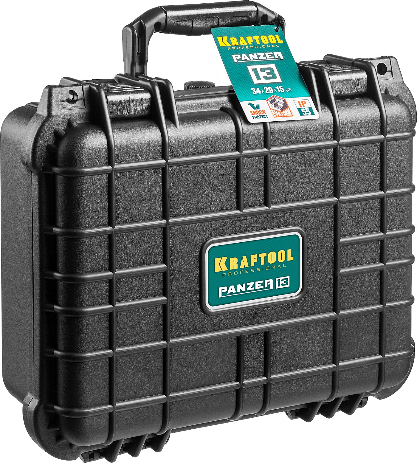 KRAFTOOL PANZER-13, 340 х 290 х 150 мм, (13″), IP55, ударопрочный пластиковый ящик (38251-13)