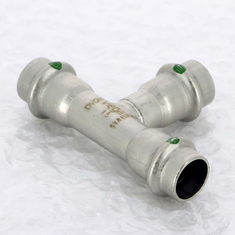 Тройник пресс 15 нержавеющая сталь Sanpress Inox VIEGA