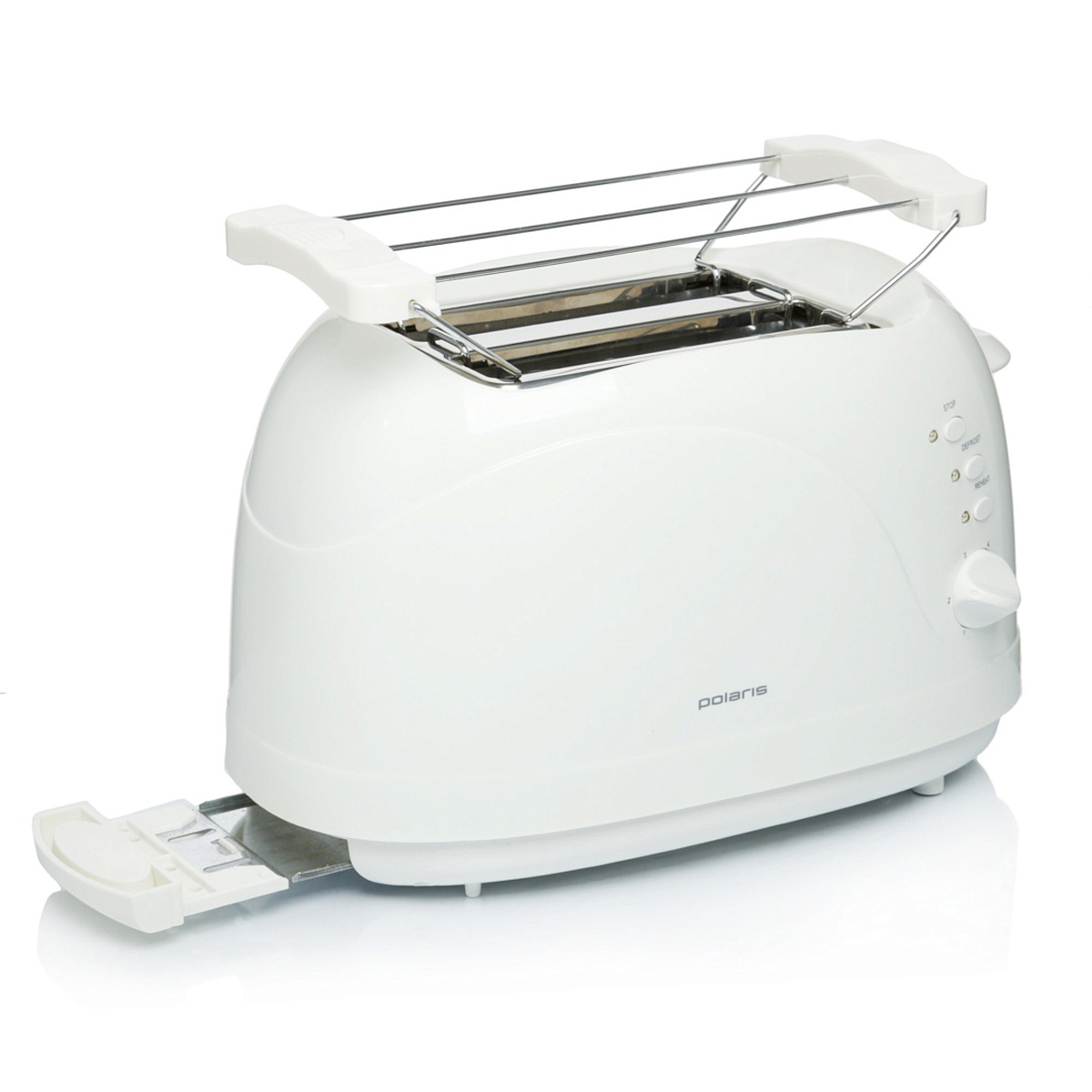 Тостер pet 0702l 750 вт (белый) (1/6) "polaris"