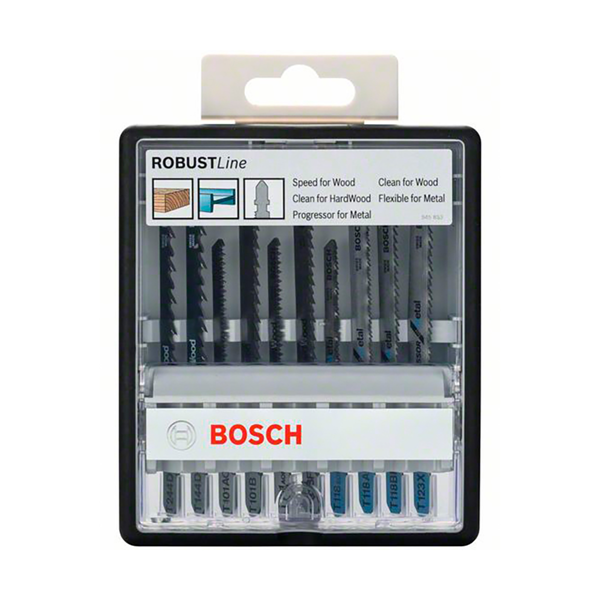 Полотна д/ эл. лобзика по металлу, дереву "robust line" 10 шт. (1)  "bosch" 2607010542