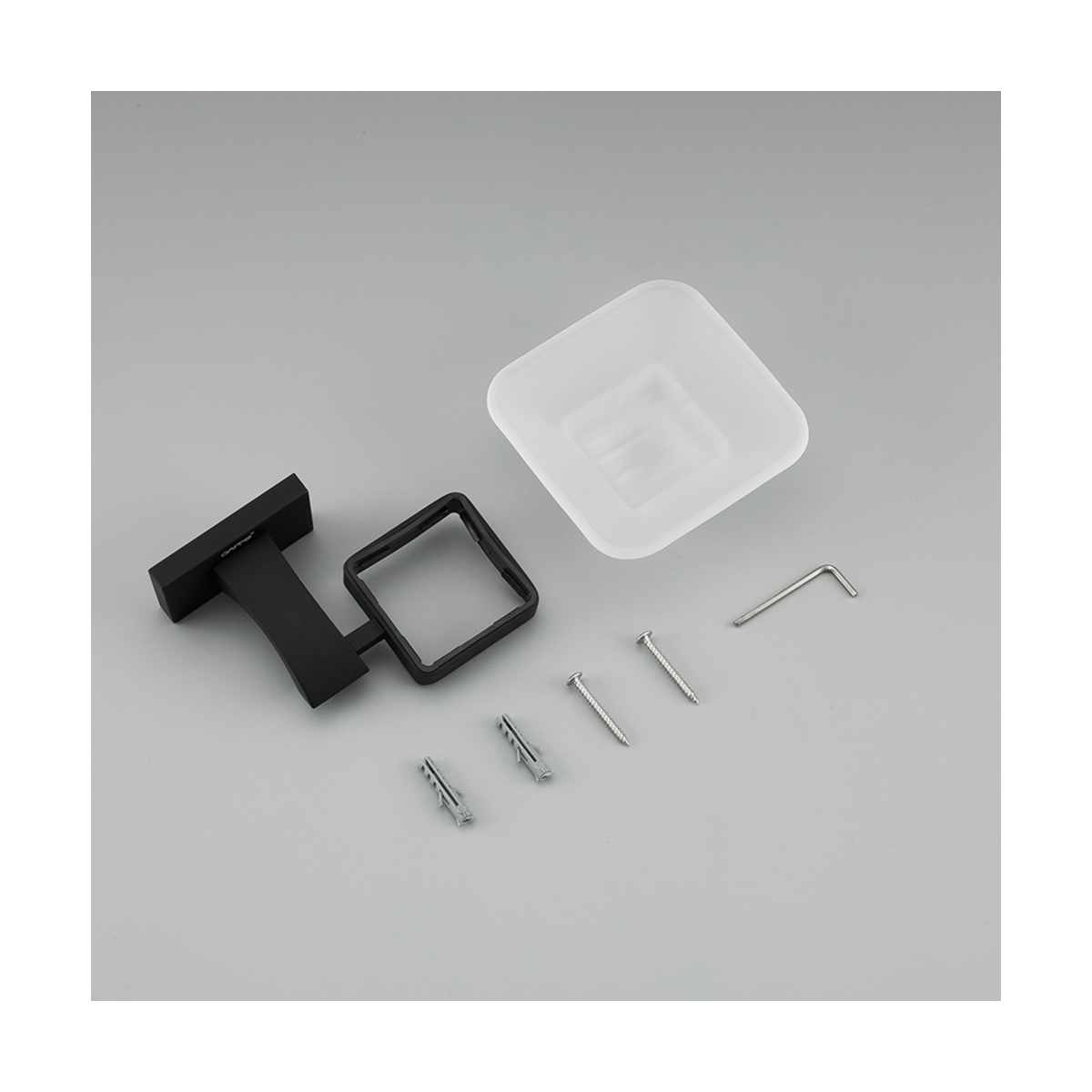 Мыльница с держателем g0702-6, черная (1/10/20) "gappo"