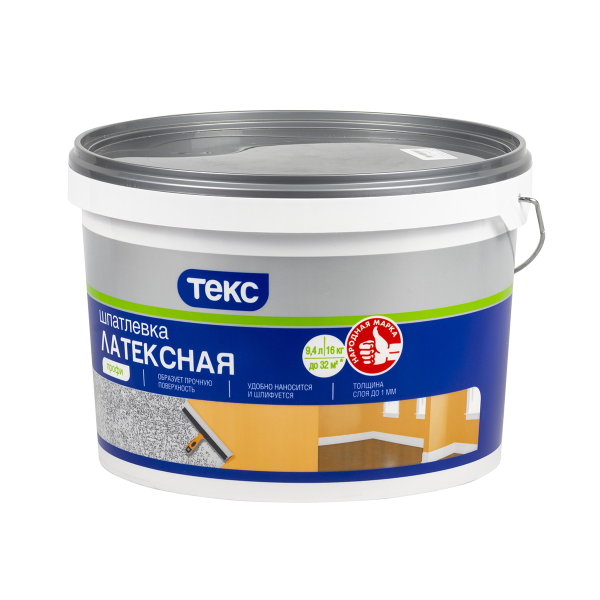 Шпатлевка латексная "профи" 16 кг (1/44) текс