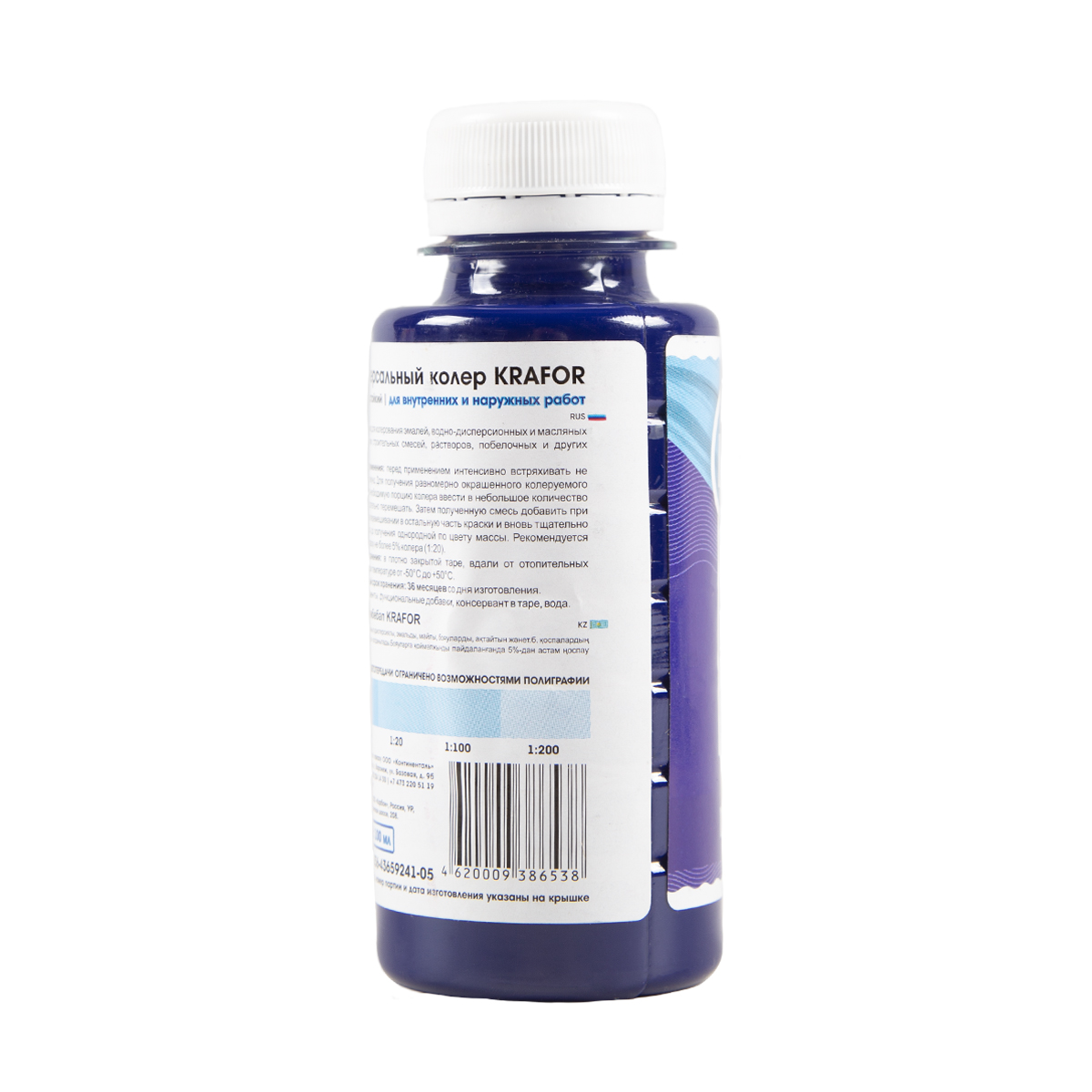 Колер универсальный  №17  голубой 100 мл (6/108) "krafor"