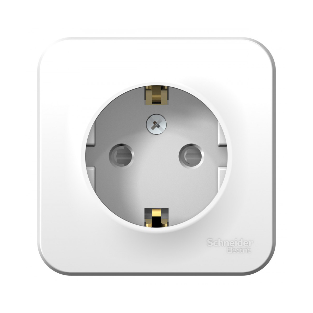 Розетка открыт. уст. "blanca" 1 местн. с заземл, с шторками 16а, белый (1/12/72) "schneider"