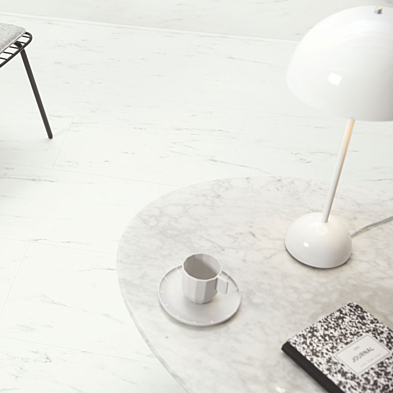 ПВХ-плитка Quick-Step QS Alpha Vinyl Tiles AVST 40136 Мрамор каррарский белый