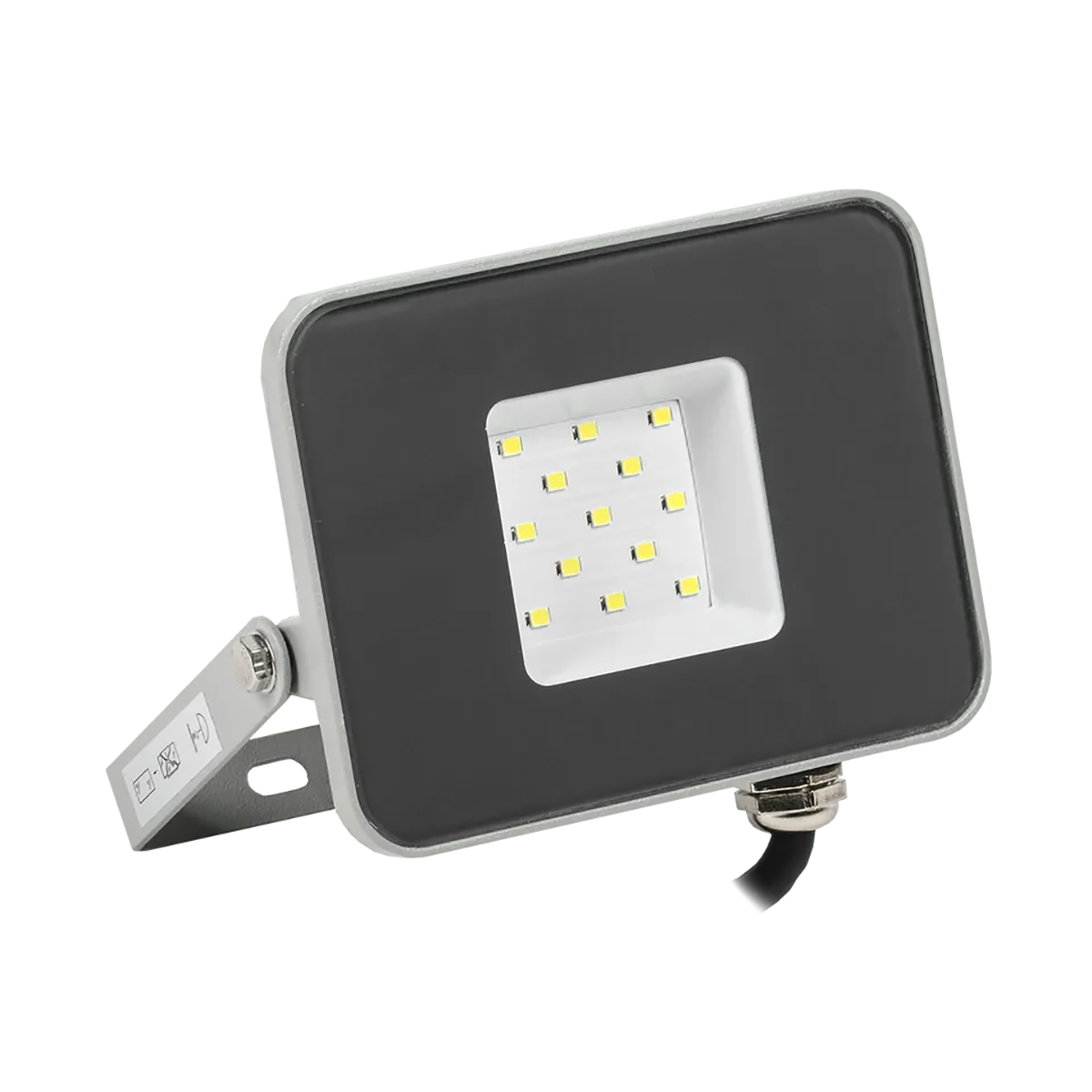 Прожектор светодиодный сдо 07-10  10 вт, 6500 к, ip65, серый (1/40) "iek"