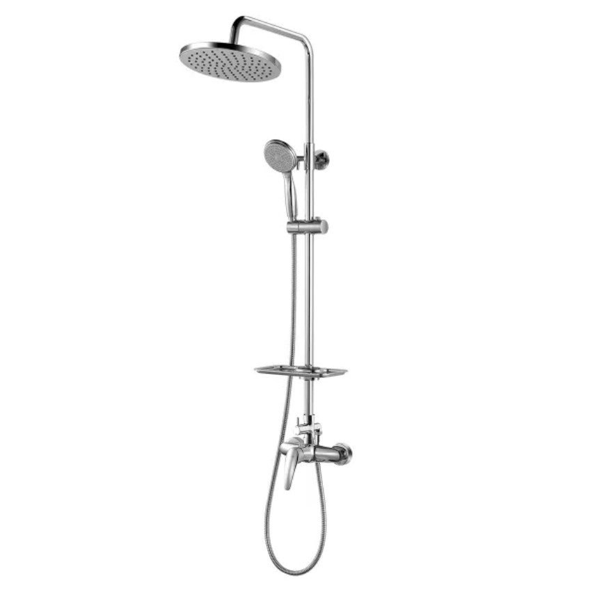 Душевая система "linara " lm0460c  верх. душ "тропич. дождь", регулир. стойка (1/4) "lemark"