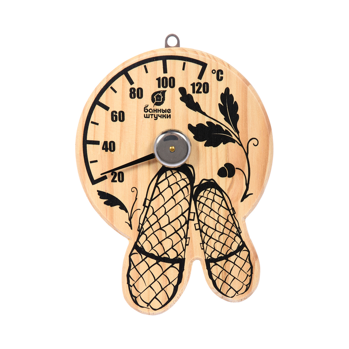 Термометр для бани "лапти" (1/10) "банные штучки" 18040