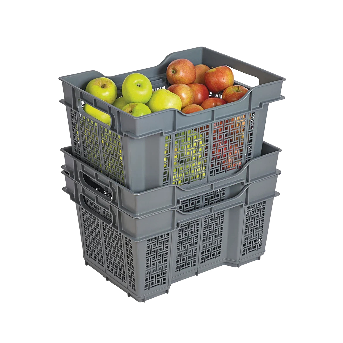 Ящик универсальный 400*300*220 мм  16 л (серый) (1/12) "виолет"