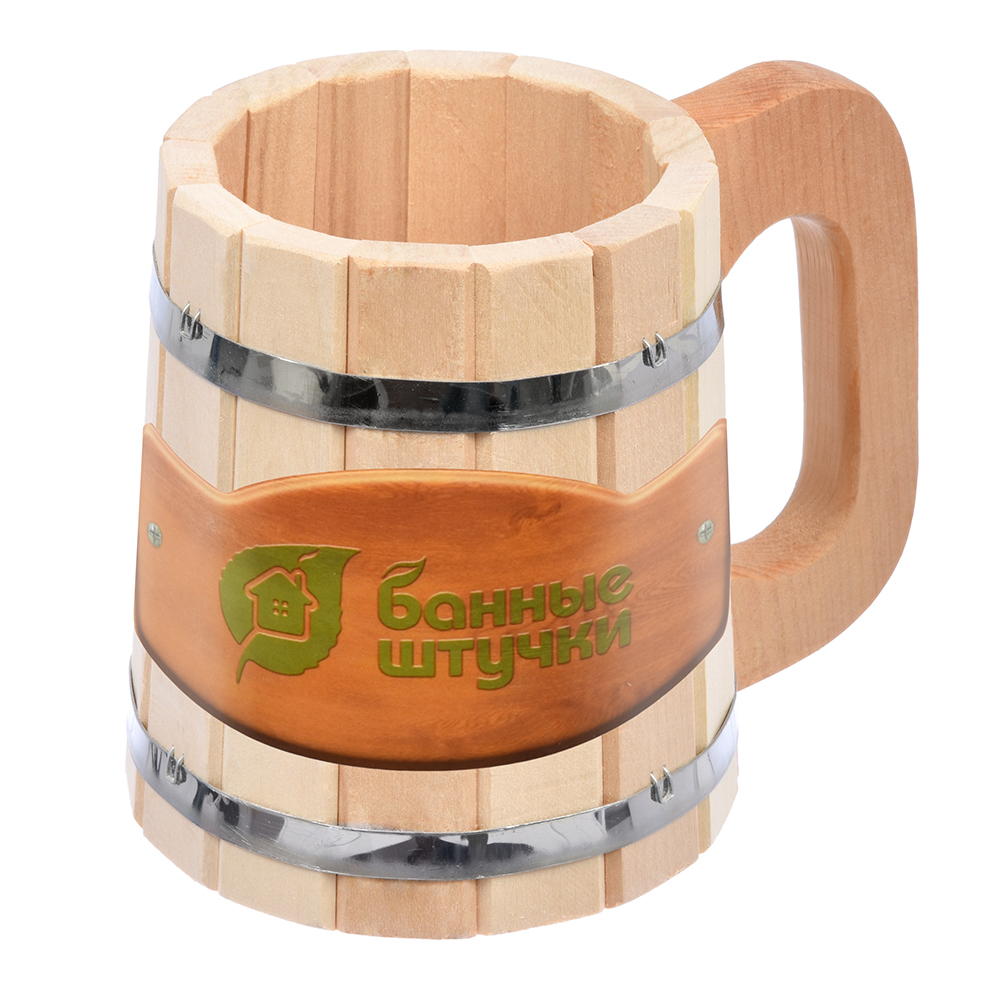Кружка 0,5 л, липа (1/5) "банные штучки" 3720