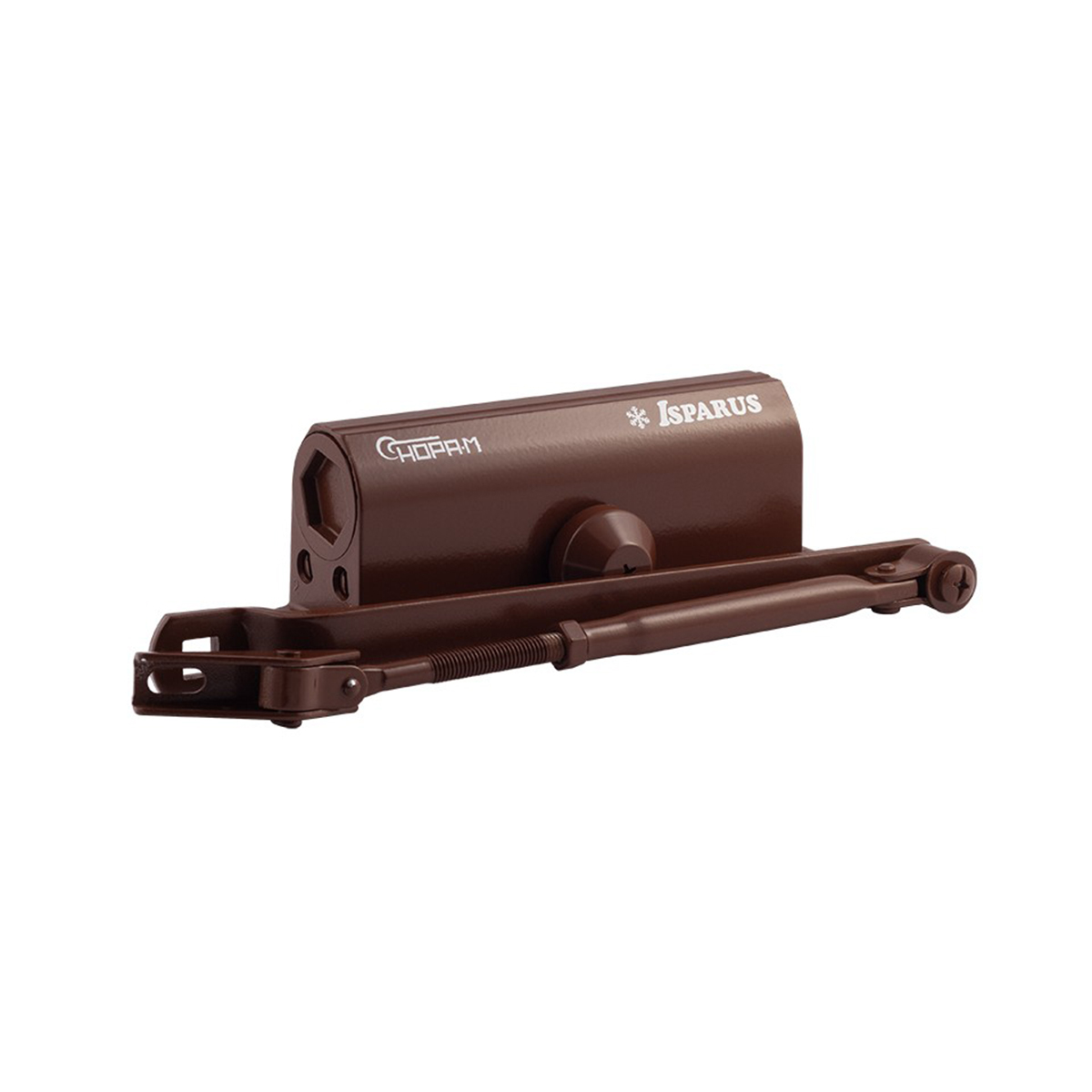 Доводчик дверной  420 isparus коричневый (масса двери 40-90 кг) (1/10) "нора-м"